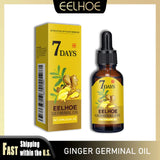 EELHOE 20ml Ginger Hair Growth Oil Strengthening Scalp Nourishing Hair Roots Anti Loss Fuller Care Hairs Essence for Women Men