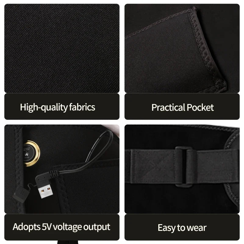 Carbon Fiber Heating Uterine Protector Relieves Menstrual Cold Uterus Pain Uterine Warmth Belt Essential Women Ideal Female Gift