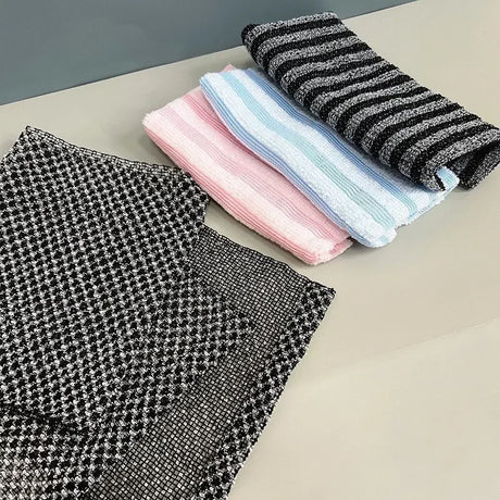 Exfoliating Washcloth Back Scrubber for Shower for Men Silver-ion Multi-Function Foam Bath Towel Ultra-Long Exfoliating Towels