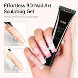 1/2pcs 15ml 3D Sculpting Gel Polish Nail Art Modeling Gel Waterproof Sculpting Gel Nail Art 3D Design Gel for Carvings & Shape