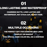 Matte Vampire Black Purple Lipstick Waterproof Long Lasting Lip Gloss Halloween Christmas Moisturizing Pigmented Lip Makeup