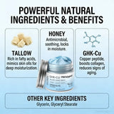 Copper Peptides PDRN GHK-Cu Beef Tallow for Skin Blue Balm Manuka Honey Face and Body Moisturizer Mature Dry & Sensitive Skin