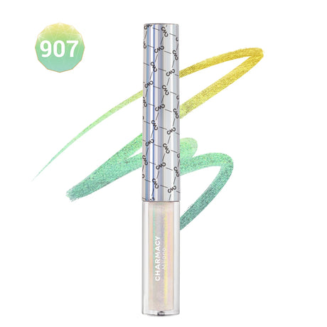 CHARMACY Duochrome Glitter Liquid Eyeliner Long Lasting Waterproof Smudgeproof Ultra Fine Tip Eye Liner Women Makeup Cosmetics