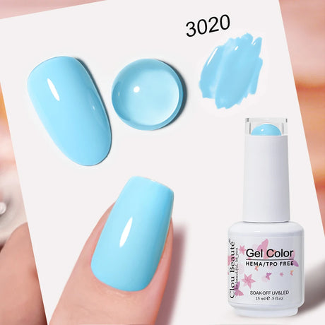 Clou Beaute Grey Color Nail Gel Polish Full Coverage Nail Polish Dark Red Gel Lacquer Varnish Vernis Semi Permanent Nail Art