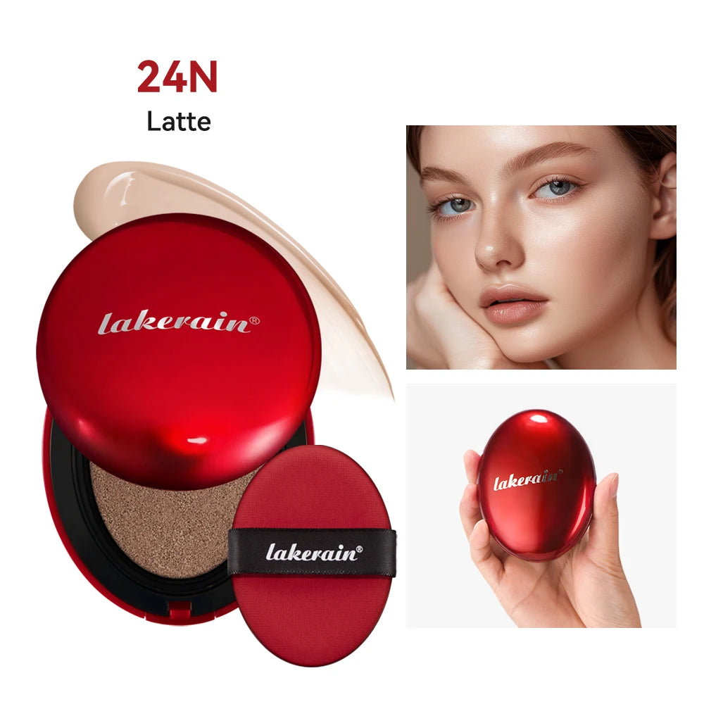 Dewy Glow Cream Cushion Foundation Hydrating 24H Long Lasting Moisturizer Natural Light Coverage Radiant Skin Finish Daily Portable Face Makeup Cosmetic