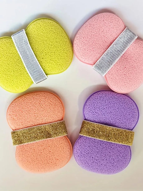1 Pack Elastic Soap Dish with Loofah Bath Sponge, Non‑Slip Exfoliating Storage Holder, Adjustable Lanyard for Bathtub & Shower,