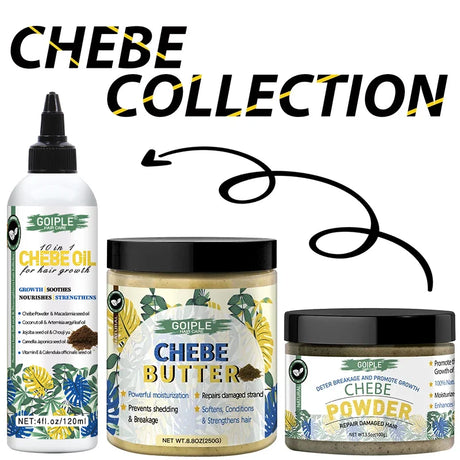 GOIPLE Chebe Hair Care Products Deep Nourish & Moisturize Conditioner Smoothing Anti-loss Breakage Hair Oil or Butter or Powder