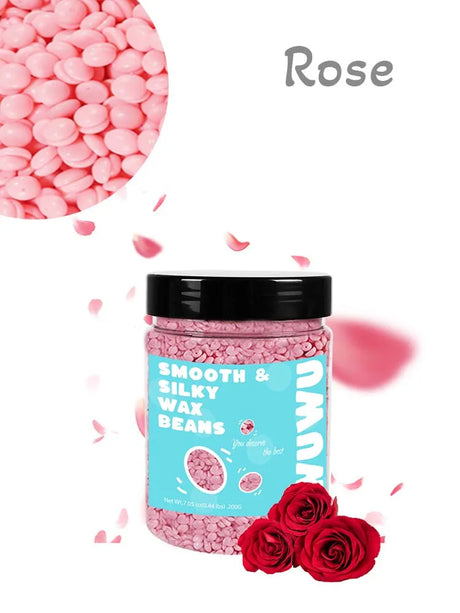 WUWUVISTA Wax Beads 200g(7.05oz) Bottle Hair Removal Hard Wax Beans Hot Waxing Beeswax for Wax Heater Painless for All Hair&Skin