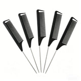 Pro Pointed Tail Salon Hairdressing Hair Styling Anti-static Comb Hair Brush Steel Needle Pin Rat Tail Combs Barber Accessories
