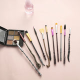 Cute Pink Makeup Brush Set with Anime Element Storage Pouch Professional Beauty Tool Combination Girly Makeup Brush Full Set