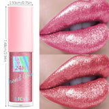 18 Colors Diamonds Glitter Lip Gloss Long Lasting Waterproof Liquid Lipstick Pearl Shining Lip Color Sparking Lip Makeup Women