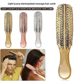 Japanese Premium Head Massager Scalp Brush Hair Massager Shampoo Brush Wet Plastic Detangling Brush Hair Cleaning Comb Rose Gold