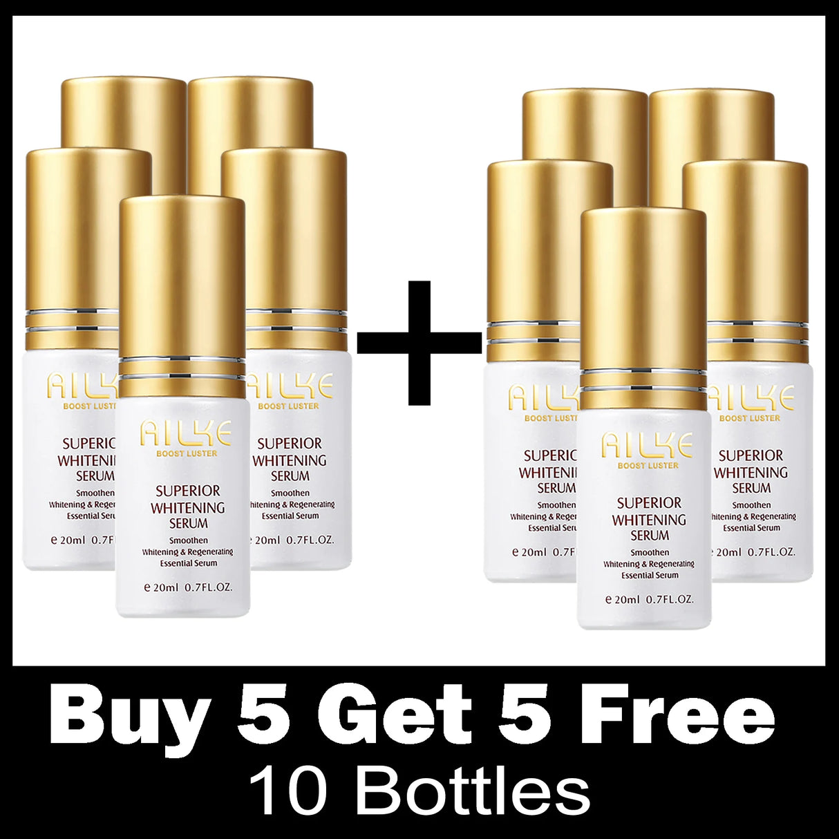 AILKE Superior Lighten Vitamin C Face Serum, Moisturizes, Hydration, Remove Hyperpigmentation, Black Spots, Freckles, Clean Skin