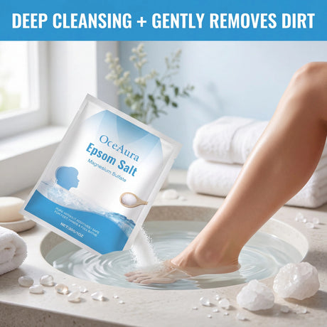 Pure Epsom Salt Magnesium Sulfate for Foot Hand Full Body Bath Soothing Relaxing Moisturizing Bath Salt Skincare
