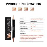 Dual Head Contour Highlighter Stick Sculpt V Face Nose Shadow Concealer Waterproof Long Lasting Smooth Blending Facial Makeup Cosmetics