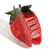 Creative Acetate Strawberry Shark Hairpin Women's Girls Cute Acetate Fruit Accessories Tool Hair Clip Claw For Fixed Headress