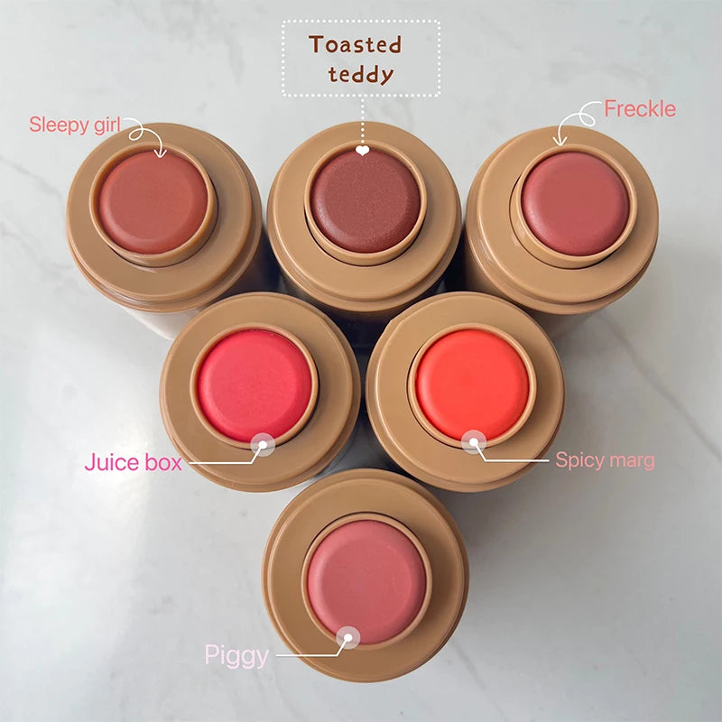 Makeup Cheek Blush Cream Blusher Stick Lip Gloss Phone Case for iPhone 16 17 Pro Max Piggy Sprinkle Sun Soak Tan Line Lipstick