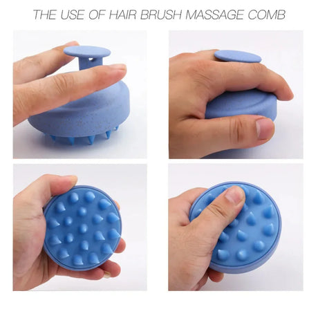 1pc Silicone Shampoo Brush Body Massage Brush Bath Shower Brush Salon Hairdressing Tool Scalp Massage Comb Hair Washing Brush