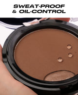 Professional matte contour powder tray creates a 3D facial contour, with long-lasting bronzing powder for setting makeup