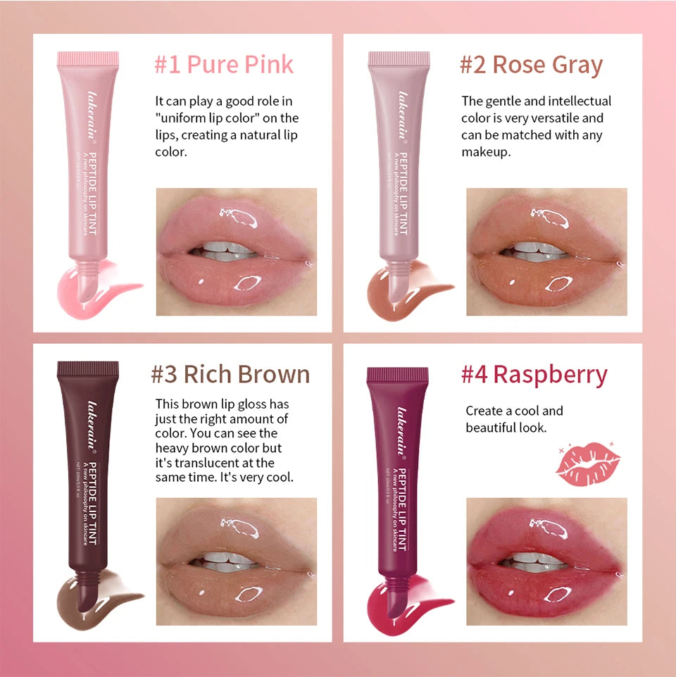 10ml Peptide Lip Mask Gel Moisturizing Lip Treatment Soften Dry Flaky Lips Lipstick Base Primer Nourishing Lip Cream Daily Lip Care Cosmetic For Women Girls