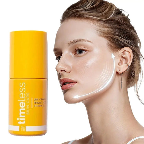 Timeless 20% Vitamin C Serum with Ferulic Acid & Vitamin E, Hydrating & Firming Face Serum, 30ml Antioxidant Skin Care
