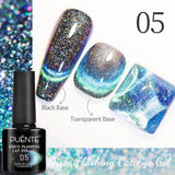 PUENTE 7.5ML Nude Shade Moonlight Cat Magnetic Gel Nail Polish Ultra-Bright Cat Eye Soak Off UV Semi-Permanent Varnish Manicure