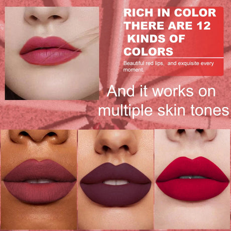 6pcs Lip Liner Pen Set Long-Lasting, Waterproof Sweatproof, Easy Coloring Non-fading Color Rendering Lip Gloss Set Beauty Makeup