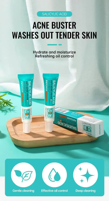 Salicylic Acid Acne Treatment Cream Repair Pimple Spots Deep Cleaning Pore Shrinking Anti-acne Oil Control Moisturizer Skin Care