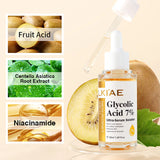 LKIAE Lightening Face Serum, Reduce Dark Spots Essence, With Centella Asiatica Extract, Fruit Acids, Niacinamide, 50ml/1.69 oz