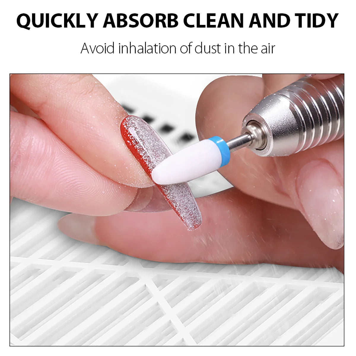 Nail Dust Collector Manicure Machine Tools Strong Power Nail Vacuum Cleaner With Remove Filter Nail Extractor Fan Nail Art Tool