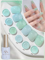MN 12ML Selling Mint Mambo Gel Nail Polish ilky Green Blue-green Series Gel Polish Blue Nails Green Nail Summer Nail Spring Nail