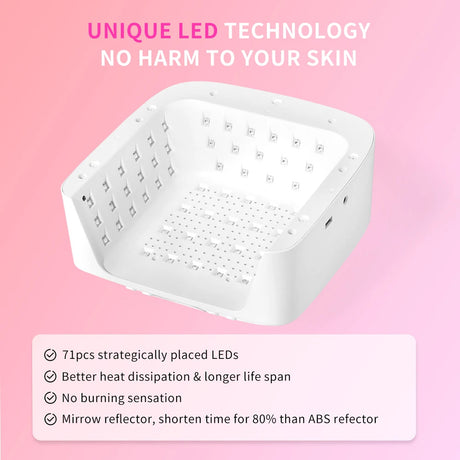 71 LEDs UV Nail Lamp Large Space Nail Dryer with Hand Pillow Smart Sensor 72 W Professional UV Lamp For Nails Manicure Pedicure