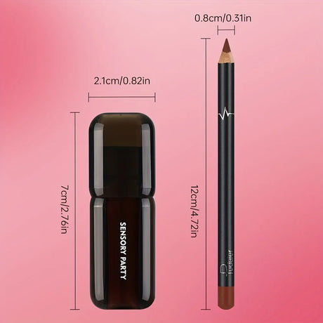 Gradient Lips Set, Lip Liner + Glass Lip Gloss, Mirror Shine Finish, Smooth Blend, Nude Shades, Long-Lasting
