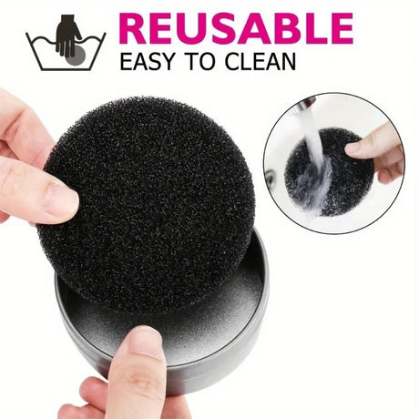 Easy to clean makeup brush Cleaning sponge - quick color removal and dry cleaning tool for eye shadow and eyeliner