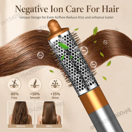 TINSOL 7 in 1 Multi-Function Hair Dryer & Styling Tool Automatic Curling Set 1300W Straightener Professional Salon Hair Dryer
