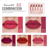 Velvet Matte Lipstick Set 5pcs Long Lasting Waterproof Red Nude Lipsticks Non Stick Cup Makeup Cosmetics Collection