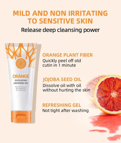 Orange Exfoliating Gel Dead Spot Remover Brighten Peeling 50g Gentle Repair Scrub Whiten Hydrating Moisturizer Korean Skin Care