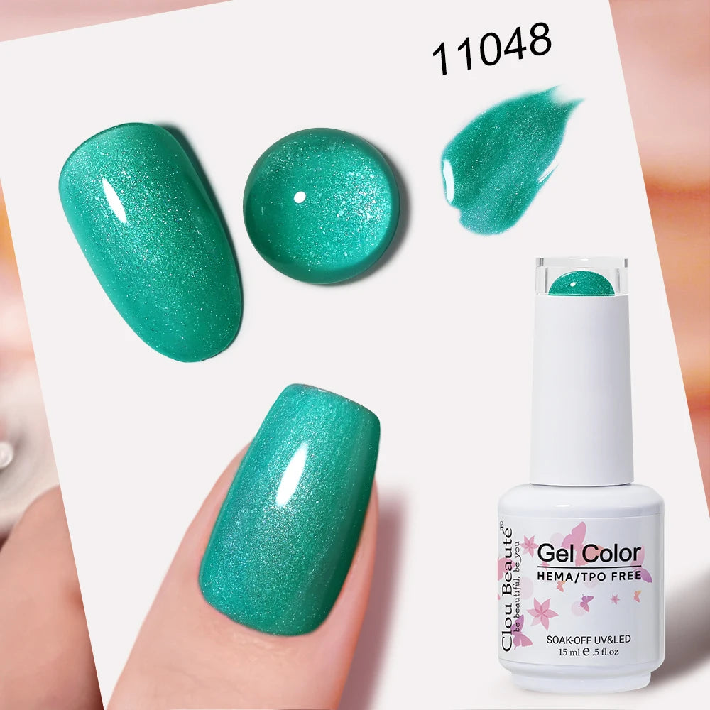Clou Beaute Grey Color Nail Gel Polish Full Coverage Nail Polish Dark Red Gel Lacquer Varnish Vernis Semi Permanent Nail Art