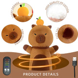 Electric Heating Pad for Period Cramps Menstruation Heatable Stuffed Animals Capybara Plush with a Hot Soft Belly for Wife Women