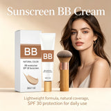 Tinted BB Cream Sunscreen SPF 30++ Full Coverage Invisible Pores Acne Brightening Nude Makeup Waterproof Facial Foundation Kit