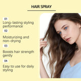 Hair Styling Spray Strong Hold Enhance Luster Non-greasy Quick-Dry Moisturizing Thickening Volumizing Natural Hair Holding Mist