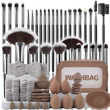 32Pc Makeup Brush Set Cosmetic Tools for Powder Eye Shadow Foundation Blush Blending Beauty Makeup Brush Kit for Makeup Starters