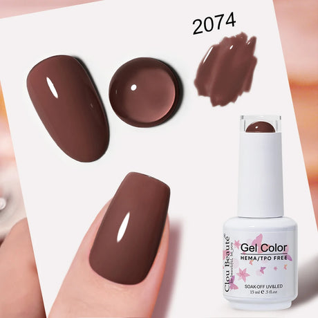 Clou Beaute Grey Color Nail Gel Polish Full Coverage Nail Polish Dark Red Gel Lacquer Varnish Vernis Semi Permanent Nail Art