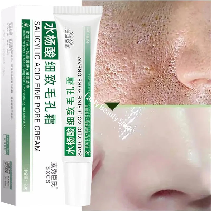 Salicylic Acid Pore Shrinking Cream Quick Elimination Large Pores Remove Blackehead Tighten Face Smooth Skin Korean Care Product