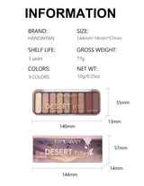 Desert Rose 9 Color Eyeshadow Palette High Pigment Matte Mineral Waterproof Long Lasting Natural Earthy Tones Makeup