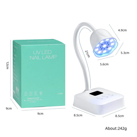 Portable USB UV LED Nail Lamp for Gel Nail Polish - Fast Drying Nail Dryer, Japanese Lotus Style, Hands Safe