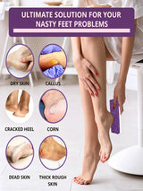 Premium Foot Care Set (2 Pcs): Natural Pumice Stone & Dual-Sided Foot File, Professional Callus Remover & Dead Skin Exfoliator for Smooth Heels