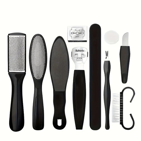 Stainless Steel Pedicure Tool Set Foot Care Kit Foot File Callus Remover Dead Skin Trimming Supplies For Home Personal Foot Spa Daily Maintenance