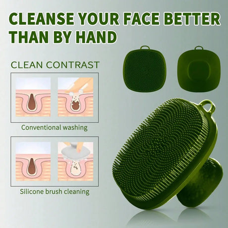 Face Scrubber, Silicone Face Scrubber For Men Facial Cleansing Brush Silicone Face Wash Brush Manual Waterproof Cleansing Skin Care Face Brushes For Exfoliating