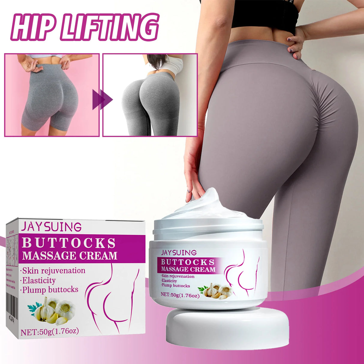 Hip Buttock Care Cream Women Butt Firming Lifting Shaping Moisturizing Body Massager Lotion Peach Plump Buttocks Care Cream